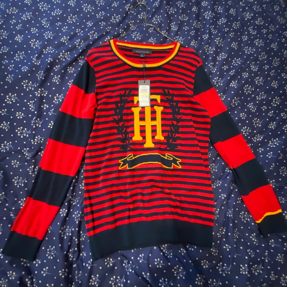 Tommy Hilfiger Striped Crest Sweater